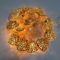 Гірлянда Золоте Серце LED 20