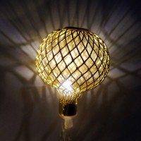 Гирлянда Шар средний сетка Золото LED 20
