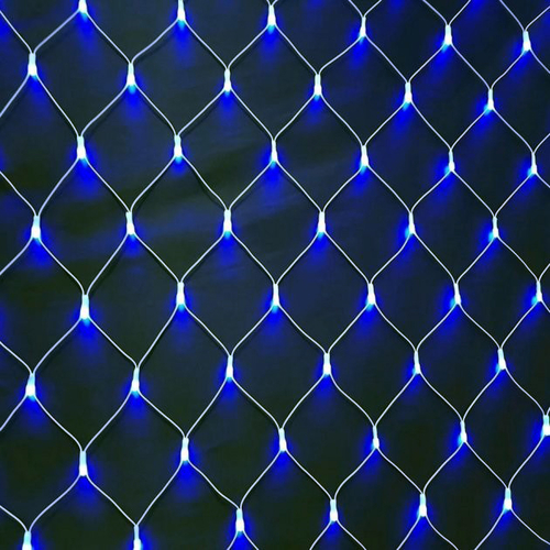 Гірлянда Сітка LED 240 Синій прозорий провід