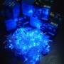 Гірлянда Нитка LED 200 Блакитний прозорий провід