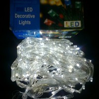 Гірлянда Нитка LED 300 Холодний Білий прозорий провід