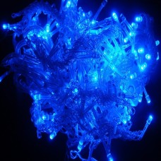 Гірлянда Нитка LED 500 Блакитний прозорий провід