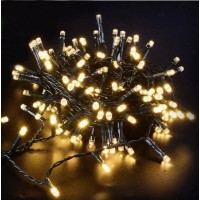 Гирлянда Нить String LED 500 Теплый Белый черный провод