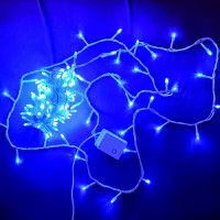 Гирлянда Нить Конус-рис LED 200 Синий белый провод