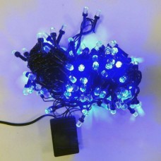 Гирлянда Нить Кристалл LED 200 Синий чёрный провод