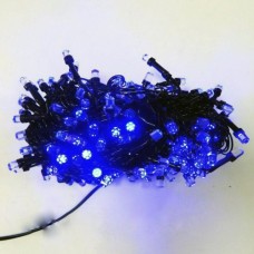 Гирлянда Нить Кристалл LED 300 Синий чёрный провод