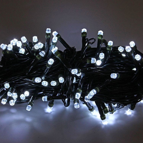 Гирлянда Нитка Кристал LED 500 Холодний Білий чорний провід