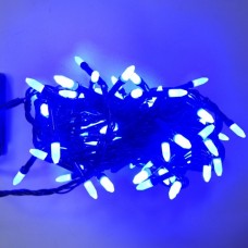 Гірлянда Нитка Насіння Перламутр LED 100 Синій чорний провід
