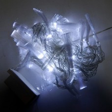 Гірлянда Нитка Пензлик LED 100 Білий прозорий провід