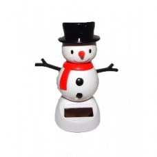 Сувенир Танцующий Снеговик в черной шляпе