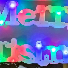 Надпись Merry Christmas светодиодная матовая