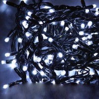 Гірлянда Вулична Штора LED 240 Холодний Білий чорний провід